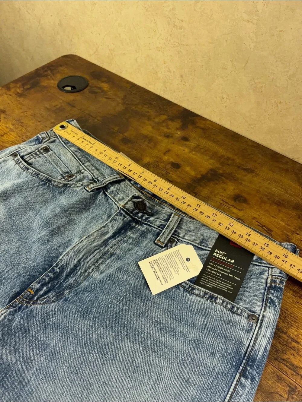 Levis 505 Selvedge Jeans Mens Size 33x30 Actual 32x29 Straight Leg Americana NWT